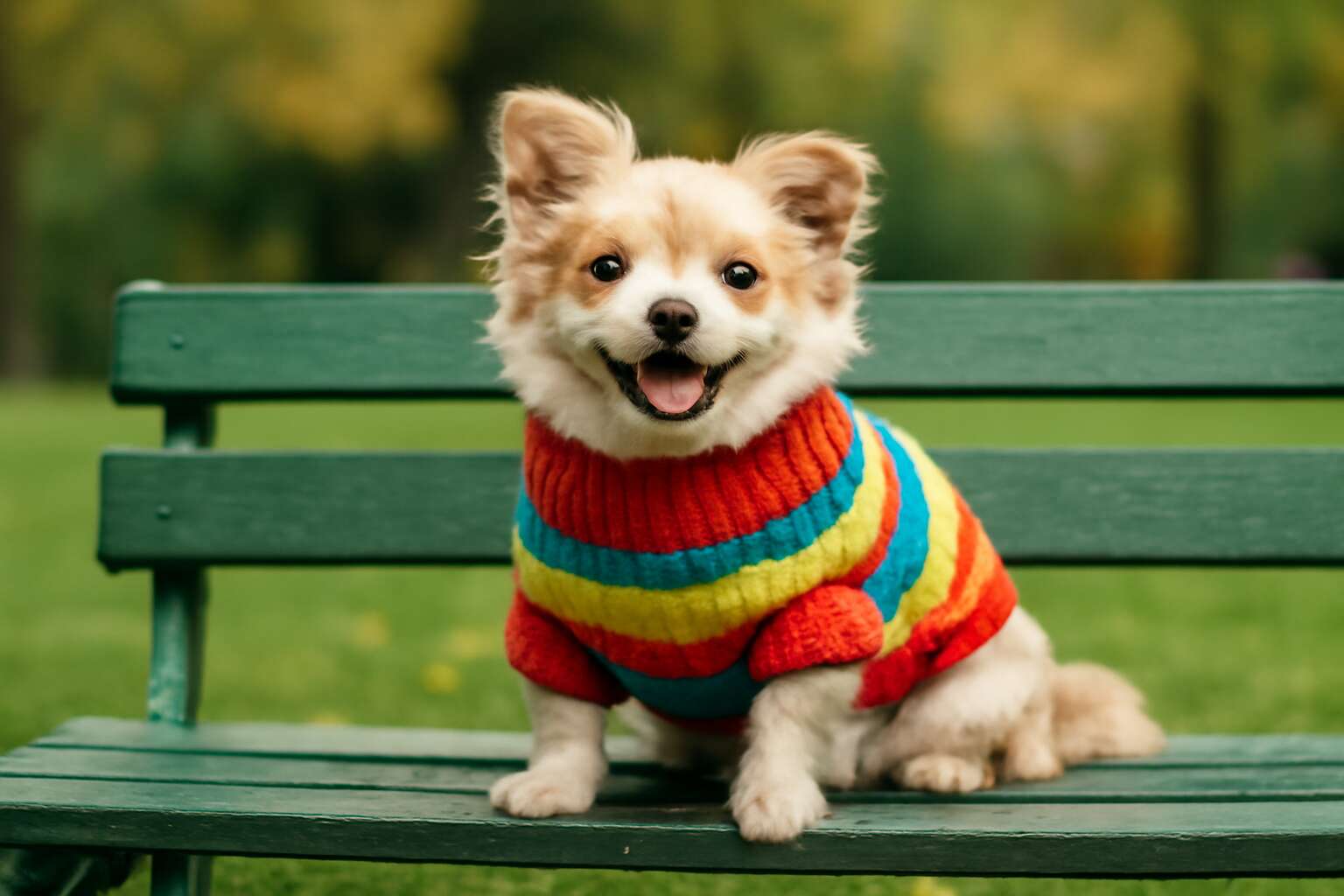 dog with clothing