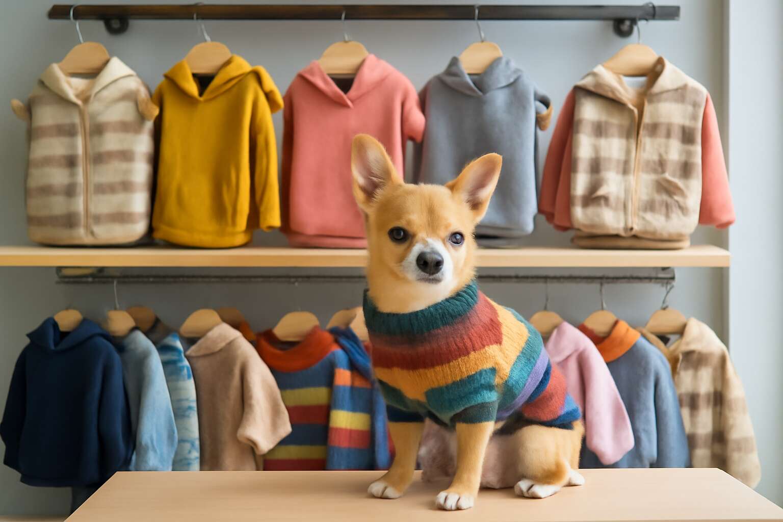 dog clothing in store