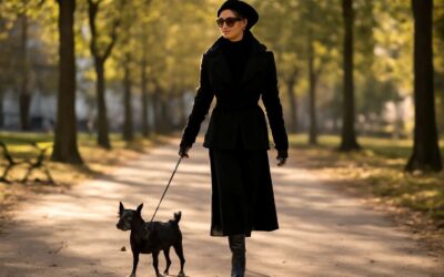 Trend alert: women’s black dog clothing that’ll turn every walk into a runway.