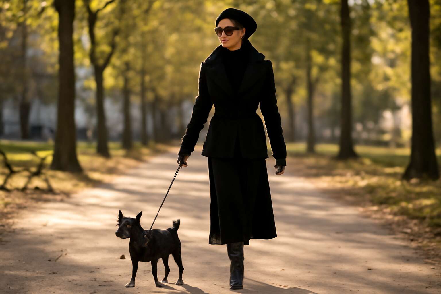 women's black dog clothing