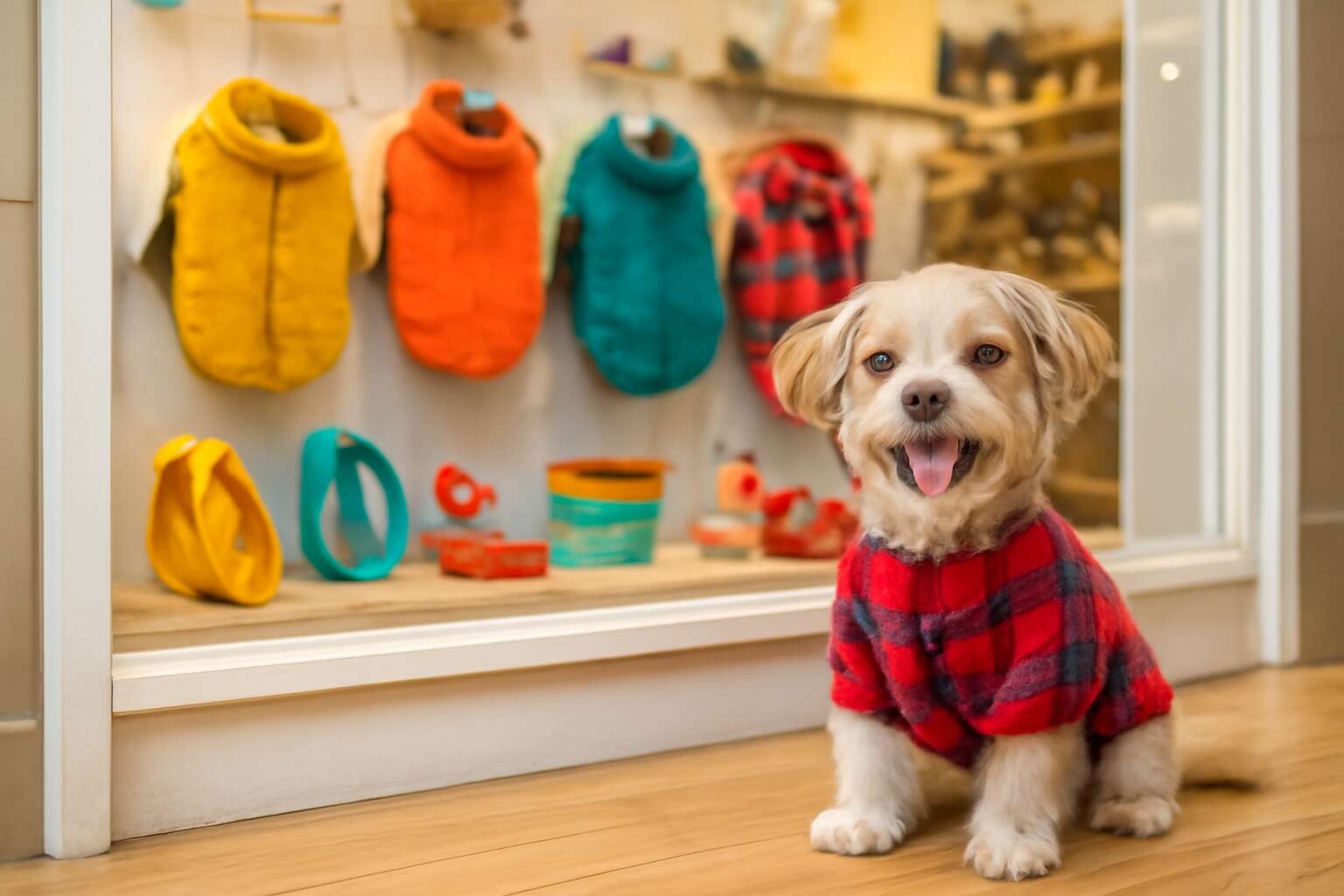 dog clothing nearby