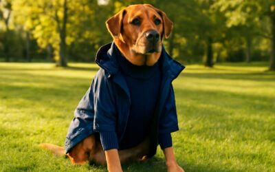Bold & cozy in dog clothing large: trendy outfits for big pups.